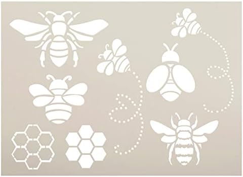 Пчелни Украси Матрица Од Студиор12 | Занает САМОСТОЈНА Пролет Дома Декор | Боја Дрво Знак | Еднократно Милар Дефиниција | Изберете