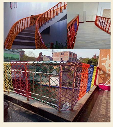 Јувуксин Повеќенаменска Мрежа За Внатрешна Декорација На Јаже Во Боја, Мрежа За Безбедност На Деца Балкон Скалила Отпорна На Кршење мрежа