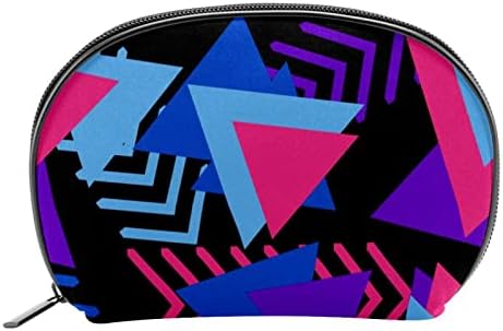 Тоалетна Торба, Козметичка Торба За Патување Шминка За Жени Мажи, Виолетова Триаголник Геометриска Шема Мода