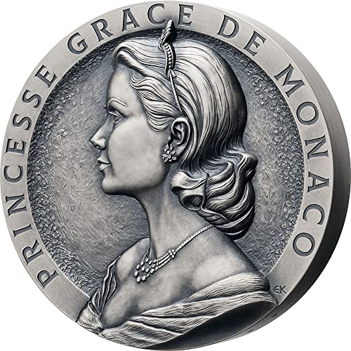 2022 Де Модерна Комеморативна Пауеркоин Принцеза Грејс Де Монако 40 Годишнина 1 Кг Килограм Сребрена Монета 10000 Франци Гнф