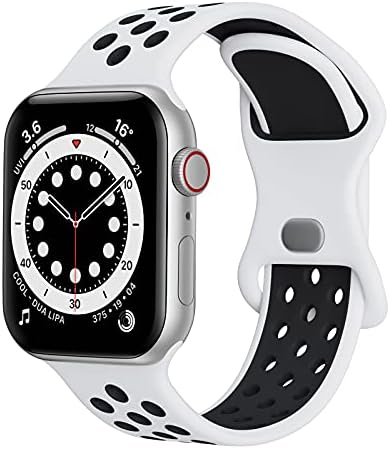 Гледајте опсег компатибилен со Apple Watch Band 38mm 40mm 41mm 42mm 44mm 45mm Women Men Iwatch Band Soft Silicone Sport Strap Blandband компатибилен