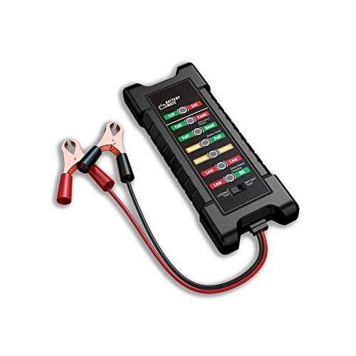 Гуангминг - Тестер за тестер на батерија за автомобили Брзо врзани автомобили алтернативни тестер 7 LED индикатори за автоматска батерија Анализатор за дијагностиц?