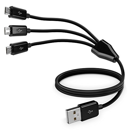 Кабел Boxwave Компатибилен со Blu C5L Max - Multicharge MicroUSB кабел, повеќе кабел за полнење микро USB кабел за Blu C5L Max - црна