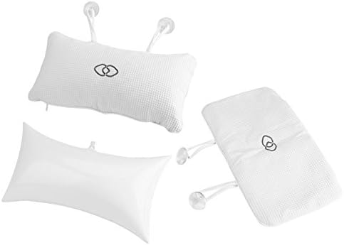 Ftvogue не лизгање перница за бања када спа-перница со вшмукување чаши поддршка на вратот на главата