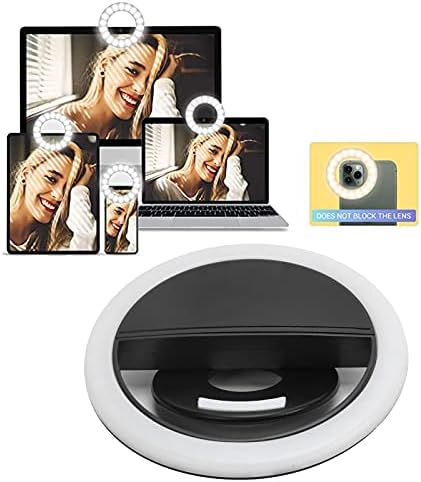 Осветлување на селфи прстен - осветлување на фотографија што може да се полни за телефони, лаптопи, таблети и фотоапарати