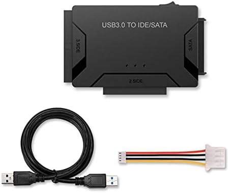 USB 3.0 ДО Ide/SATA Хард Диск Адаптер, Надворешен Хард Диск Адаптер Конвертор за 2.5/3.5 HDD/SSD Хард Диск, Вклучени 12v/2a Адаптер За