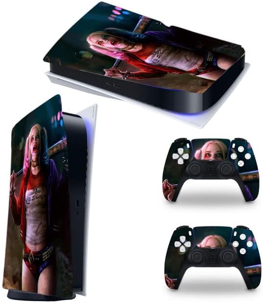 Лоша Девојка-Покријте Го Целото Тело Заштитник На Кожата ЗА PS5 Playstation 5 Конзола Заврши Налепница Кожата со 2 Безжичен Контролер Налепница