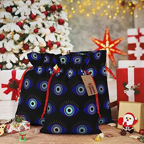Жици Божиќни Торби За Подароци Турски-Зло-Око-Симбол Претставува Торби За Завиткување Божиќни Вреќи За Завиткување Подароци Торбички