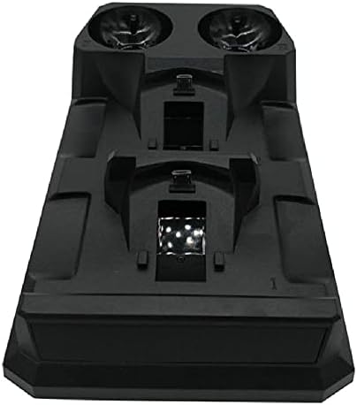 Mookeenone Црн Контролер DC 5V ПРЕДВОДЕНА Двојна LED Полнач Полнач Станица Стојат За Playstation 4