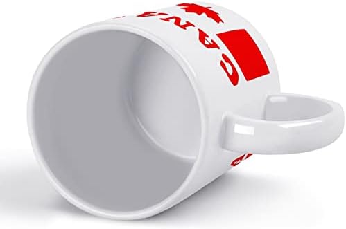 Канада Знаме Печатење Кригла Кафе Тамблер Керамички Чај Чаша Смешни Подарок Со Логото Дизајн За Канцеларија Дома Жени Мажи - 11 Мл Бело