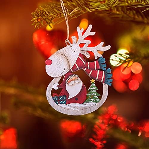 Дрвена елка Мала приврзоци Божиќна декорација снабдува дрвени знаци приврзоци на отворено лустер украси