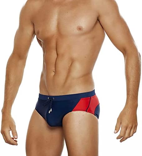 XXBR машки брифинзи за пливање, блок -блок крпеница бикини долна облека спортови со низок пораст за пливање на плажа под -панталони