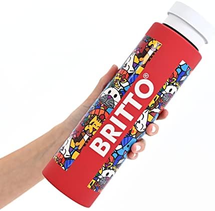 Britto Romero 25oz изолирано шише со вода, не'рѓосувачки челик, најдобри пријатели - црвено