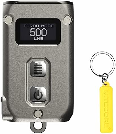 Nitecore Tini 2 Ti Titanium верзија 500 Lumen Lumen Athergable EDC Keychain Flashlight Tag