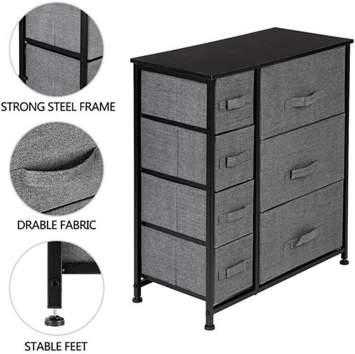 PDGJG Фуст со 7 фиоки за складирање на мебел за складирање на кула за спална соба ходник плакарот канцеларија Организација челична