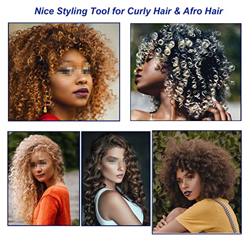 Избор за коса Tuiraotn, 3 парчиња метални избори за коса за жени мажи, афро избор за кадрава коса природна коса, широка заби за коса, избијте