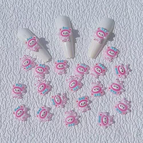 60 парчиња супер каваи смола нокти украси за уметност слатки цртани филмови желе за џвакање слатка бонбони 3Д додатоци за декорација на нокти