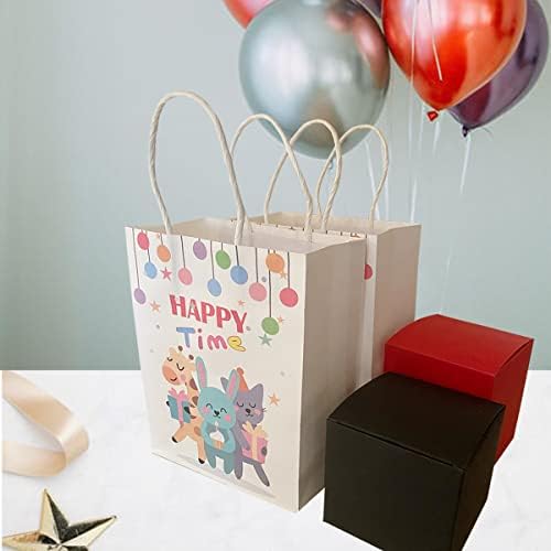 Башидер торби за подароци со рачки 5.9x8.26x3.15-инчен бебе туш за туширање, роденденска забава, фаворизира хартија среќни торби