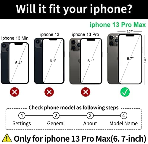 CASEOWL Компатибилен за iPhone 13 Pro Max Случај Паричник Магнетни Одвојува-[Рфид Блокирање] 2 Во 1 Мандала Врежана Кожа Флип Фолио Паричник