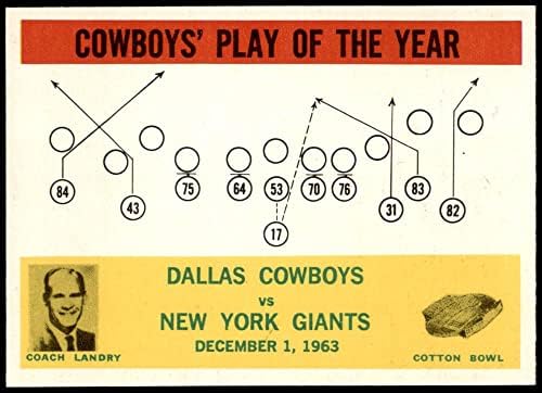 1964 година Филаделфија 56 Далас Каубои игра Том Ландри Далас Каубои НМ/МТ каубои Тексас