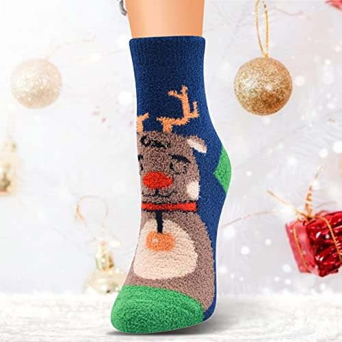 Божиќни чорапи жени забавни шарени памучни празнични чорапи смешни новини чорапи на екипажот весели Божиќ гном есен тренинг чорапи