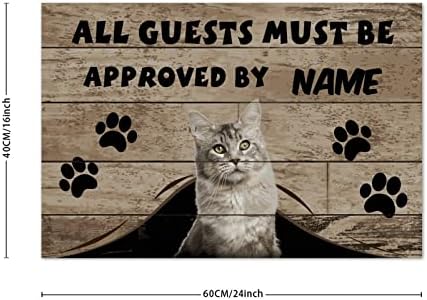 Сите гости мора да бидат одобрени од тремот на влезната врата од мачки надвор од мачки шепи, стапало за кокос кокос килими фаќа нечистотија миленичиња пријателски ?
