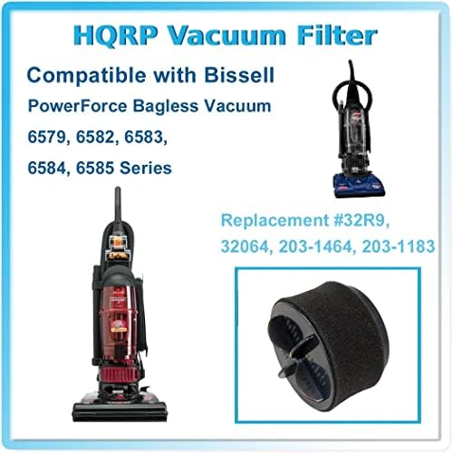 Кружен филтер HQRP H12 сет компатибилен со Bissell 6579, 6582, 6583, 6584, 6585 серија на електроцентрали без вакуум