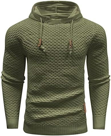 Hypestfit машка форма што одговара на плетениот пуловер џемпер џемпер худи, џемпер со качулка