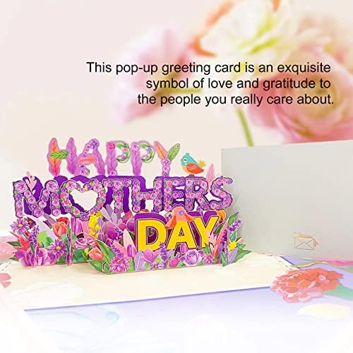Таотаочонг Поп-Ап Мајки Дневна Картичка, Среќен Подарок За Денот НА Мајката 3Д Скокачка Картичка ЗА Мама Сопруга Баба