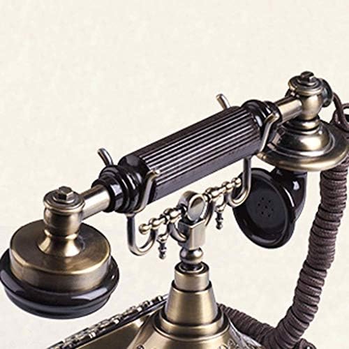 UXZDX CUJUX Телефон - Ретро гроздобер антички стил ротирачки биро за биро Телефонски телефон дома дневна соба декор