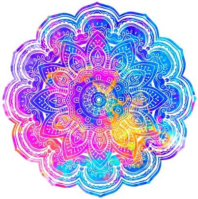 GT Graphics Mandala Flower Neon - Винил налепница водоотпорна декларација