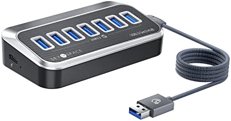7 Порти 10GBPS USB Центар 32° Лесно Приклучок Игра 3.3 СТАПКИ ДОЛГО БИРО USB Центар за КОМПЈУТЕР &засилувач; 7 Пристаништа USB C