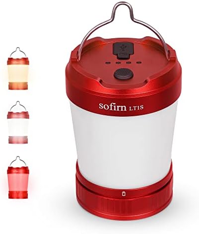 Sofirn LT1S LED LED фенер за полнење, 500 лумен, прилагодлива осветленост и нијанса, црвена светлина, водоотпорна, 500 часа долги