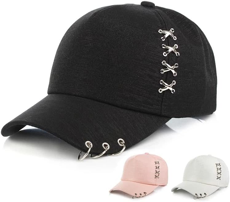 N/A бејзбол капа, метална вкрстена обрачка украсна сончева капа, хип-хоп во стил на бејзбол капа за мажи и женски модни капачиња од