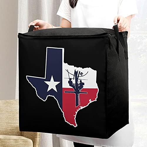 Тексас Државниот Преглед Со Знаме Линичар Голем Јорган Торба За Складирање Кутија Патент На Врвот За Облека Перница Утешител