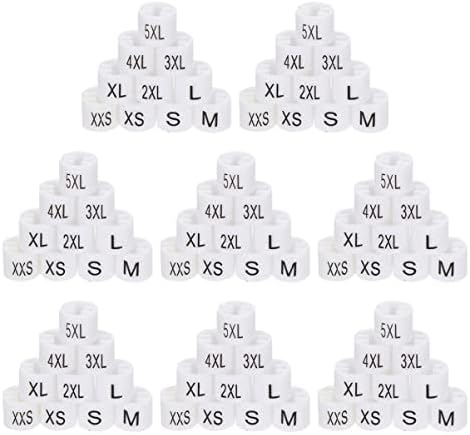 Alipis 1000pcs етикета клипови големини Дома жица бели кругови clo snap маркер пластични маркери бои- приказ на решетки за облека за облека