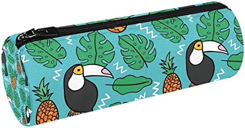 Тропски лисја toucans ананас молив случај студентска канцелариска торбичка патент пенкало торба шминка козметика торба за ученици од