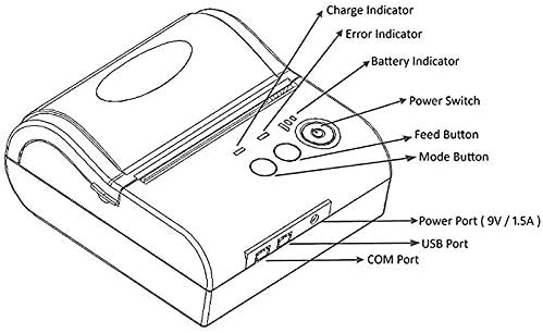 XXXDXDP 80мм термички печатач со батерија од 2000mAh ， ， Поддржете го системот за Android iOS