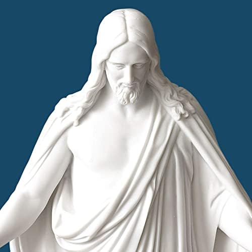 Книга на Десерет - Белосол - Статуа на Христос - Христијанска декор - Исус статуа - Исус дома Декор - Инспиративна скулптура - Христијанско живеење