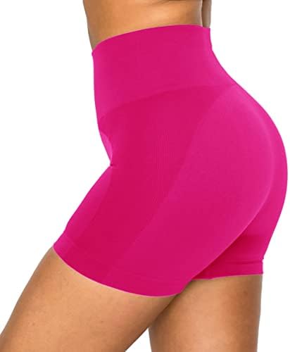 Секогаш женски шорцеви за велосипеди со високи половини - Атлетски тренинг Контрола на стомакот за истегнување на јога панталони