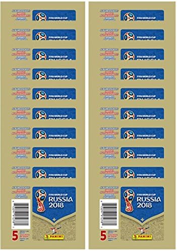 10 пакувања: 2018 година на Светскиот куп во Панини Русија Фудбалски налепници