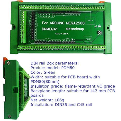 DIN Rail Mount Termin Terminal Block Adapter Module за Arduino Mega2560 R3