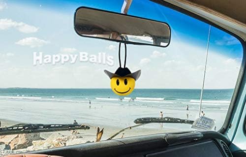 Среќни топки среќни каубојски w/капа за автомобили за автомобили Topper/Mirror Dangler/Auto Dashboard додаток
