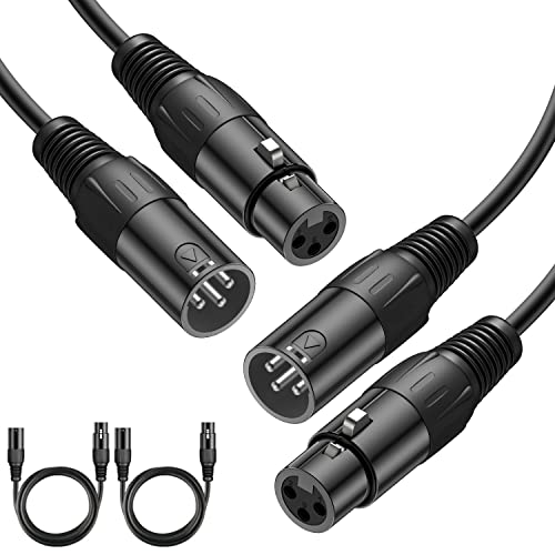 Кабел J & D XLR, XLR машки до женски микрофон кабел, 25 стапки