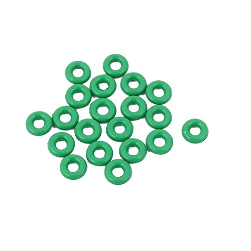 Flyshop 10 парчиња зелена FKM нитрилна гума запечатување прстени o прстен заптивка 1,46 OD 1.3 ID 0.08 ширина