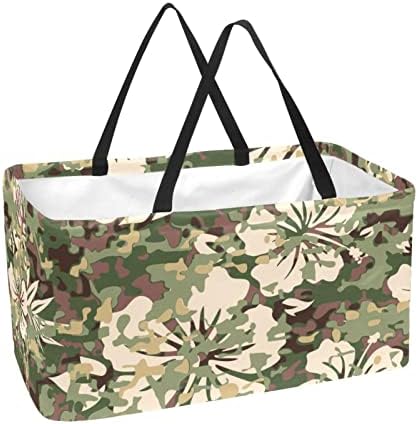 Корба за шопинг камуфлажа за еднократна употреба на намирници за намирници, преносен пикник за пикник торбички торбички торбички