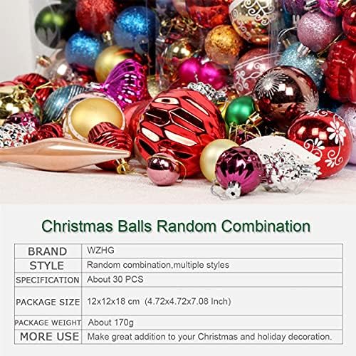 WZHG Божиќни топки украси за орнамент за Божиќ на Божиќ