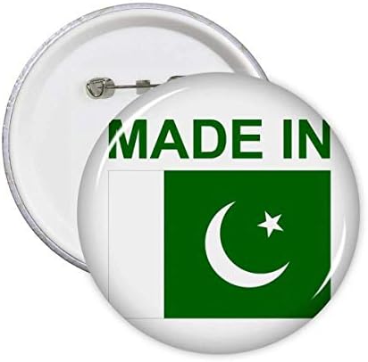 Направено во пакистанска земја Loveубов тркалезни иглички копче за копче Амблем додаток за декорација 5 парчиња