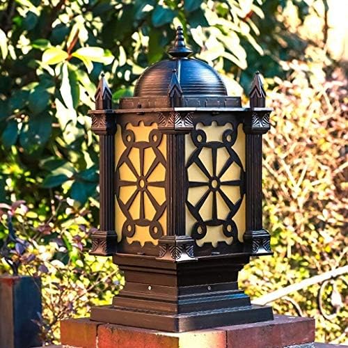 Haалеј вила колона глава ламба европски стил на отворено wallидна врата врата по ламба надворешна водоотпорна ограда градина тревник осветлување