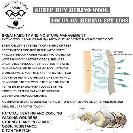 Овци трчаат мерино волна женска лесна пешачење за трчање јога за дишечки основен слој маица